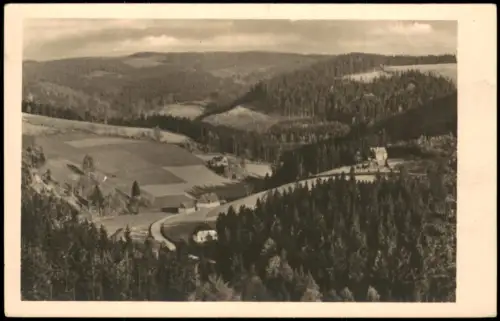 Ansichtskarte Zöblitz Landschaftsblick bei Zöblitz im Erzgebirge 1940
