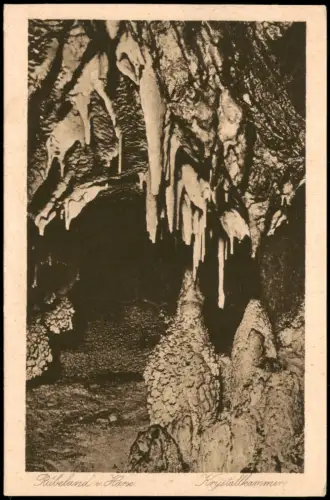 Ansichtskarte Rübeland Krystallkammer in der Baumannshöhle 1930