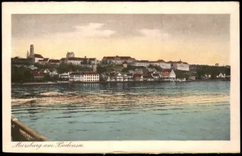 Ansichtskarte Meersburg Panorama-Ansicht vom See mit Altem Schloss 1910