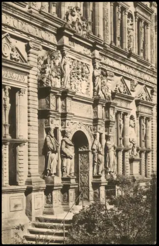Heidelberg Heidelberger Schloss - Portal vom Otto Heinrichsbau 1907