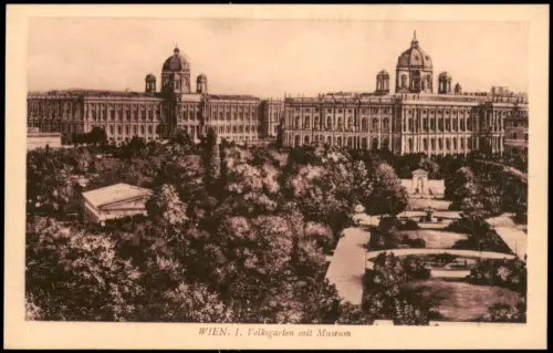 Ansichtskarte Wien Volksgarten mit Museum 1910