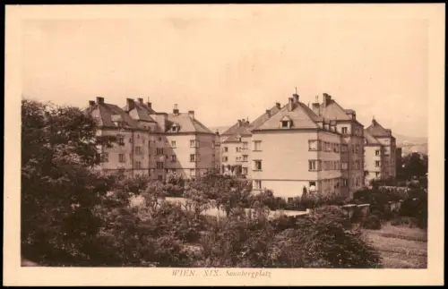 Ansichtskarte Wien WIEN. XIX. Sonnbergplatz Wohnhaus Siedlung 1910