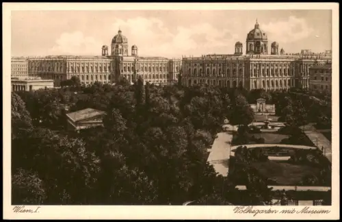 Ansichtskarte Wien Volksgarten mit Museum 1920