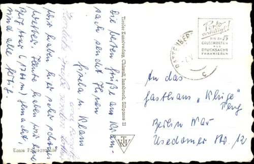 Ansichtskarte Rattenberg Panorama-Ansicht Rattenberg und Kramsach Tirol 1955