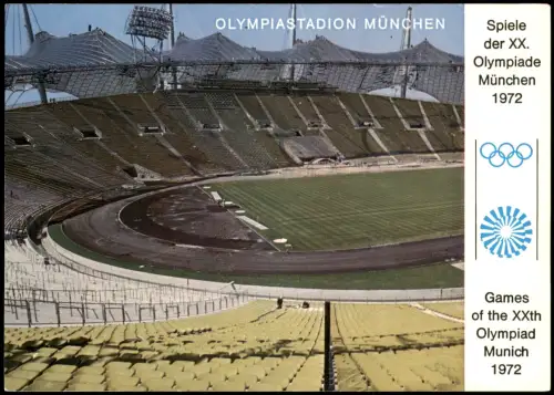 Ansichtskarte München Olympia-Stadion Stadium Olympic Le Stade 1972