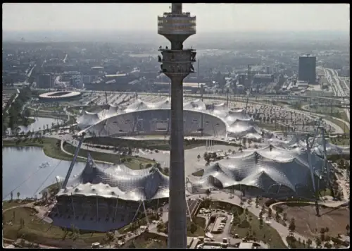 Milbertshofen-München Olympiapark mit Stadion u. Olympia-Turm uvm. 1975