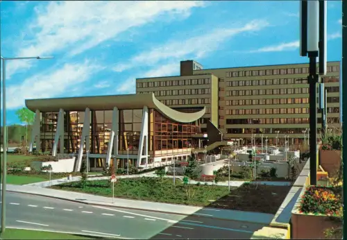 Ansichtskarte Bergkamen Rathaus und Stadthalle 1977
