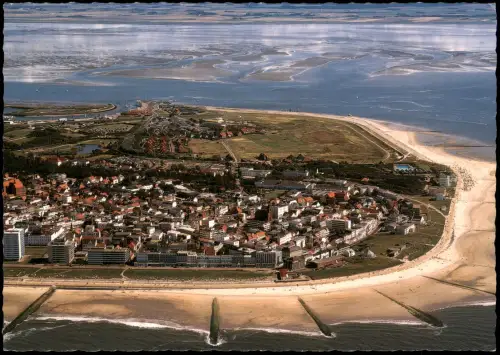 Ansichtskarte Norderney Nordseeinsel vom Flugzeug auf Fliegeraufnahme 1997