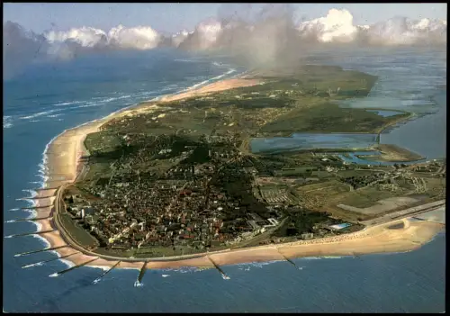 Ansichtskarte Norderney Insel-Luftbild Luftaufnahme aus großer Höhe 1970