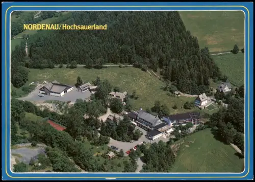 Nordenau-Schmallenberg Landhotel Tommes v. Flugzeug aus Luftaufnahme 2000