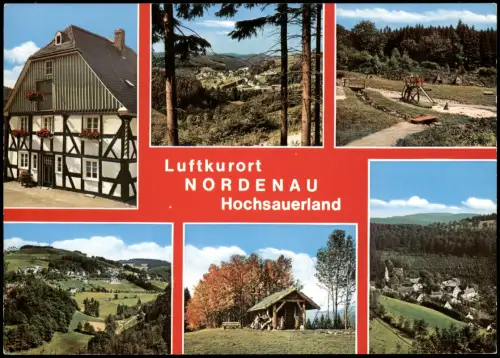 Ansichtskarte Nordenau-Schmallenberg Mehrbildkarte mit 6 Ortsansichten 1980