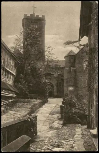 Ansichtskarte Eisenach Wartburg - Dirnitz und Bergfried 1927