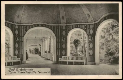 Ansichtskarte Bad Brückenau Innenansicht der Neuen Wandelhalle 1912