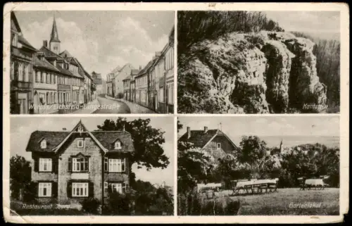 Worbis-Leinefelde-Worbis Mehrbildkarte   Langestraße Kantstein, Restaurant 1961