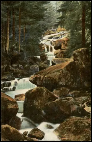 Ansichtskarte Wernigerode Wasserfall in der Steinernen Renne 1915