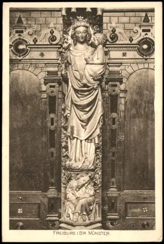 Freiburg im Breisgau Hauptportal: Madonna und Isai. Münster 1930