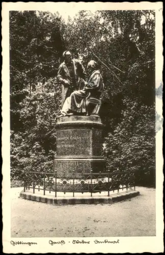 Ansichtskarte Göttingen Gauß-Weber-Denkmal 1939