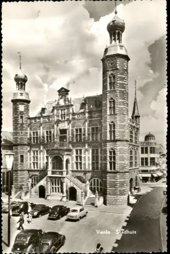 Postkaart Venlo Stadhuis (Rathaus) 1955