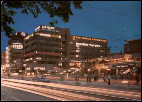 Ansichtskarte Stuttgart Kleiner Schloßplatz und Königsstraße 1965