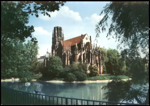 Ansichtskarte Stuttgart Partie an der Johanneskirche 1970