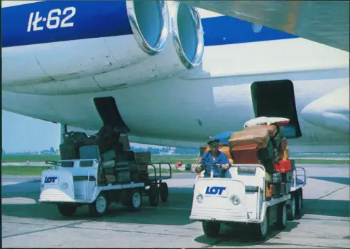 Flugzeug Airplane Avion POLISH AIRLINES Fan-Jet Ilyushin-62 1978