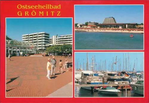 Ansichtskarte Grömitz (Holstein) Mehrbildkarte mit 3 Ortsansichten 2000