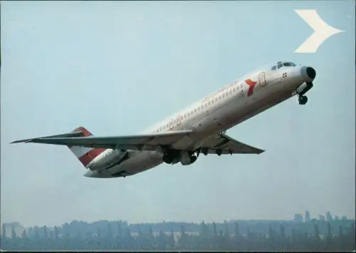 Ansichtskarte  Flugzeug Airplane Avion AUSTRIAN AIRLINES Douglas DC 9/32 1981