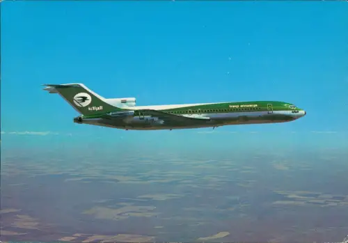 Ansichtskarte  Flugzeug Airplane Avion Iraqi airways Boeing 727 1978