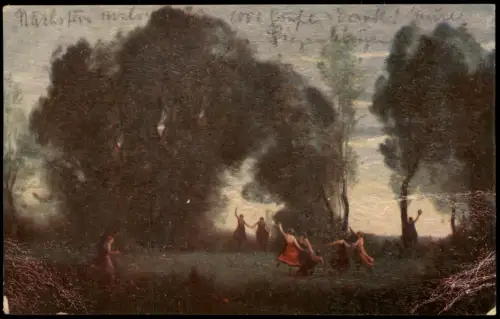 Ansichtskarte  Degi Künstlerkarte: Tanz der Nymphen von Corot 1927
