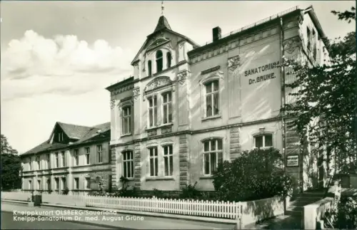 Ansichtskarte Olsberg Kneipp Sanatorium Dr. med Grüne 1962