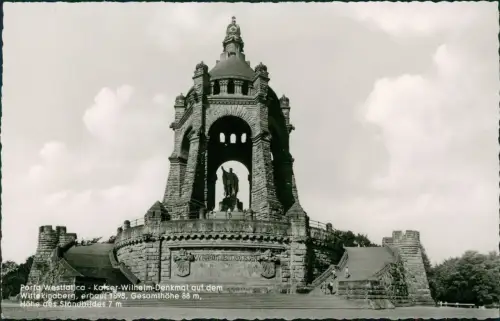 Porta Westfalica Kaiser-Wilhelm-Denkmal - Porta Westfalica Fotokarte 1963