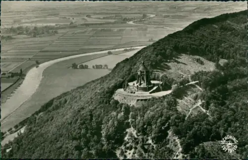 Ansichtskarte Porta Westfalica Luftbild Fliegeraufnahme 1963