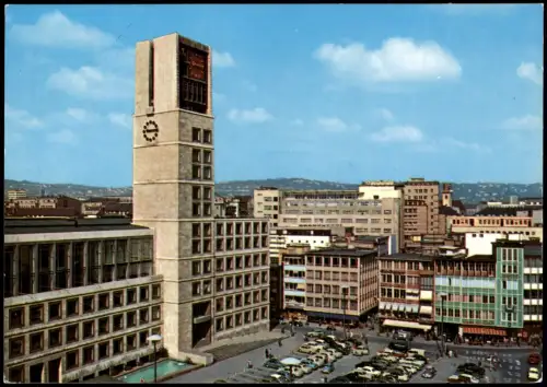 Ansichtskarte Stuttgart Rathaus 1978   mit Sonderstempel "Farbe" (Ausstellung)
