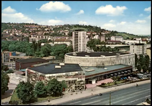 Ansichtskarte Stuttgart Panorama-Ansicht mit Konzerthaus Liederhalle 1965