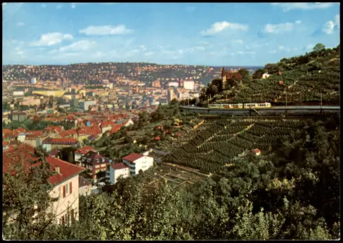 Stuttgart STUTTGART Weinsteige Tram Straßenbahn Stadtblick 1970
