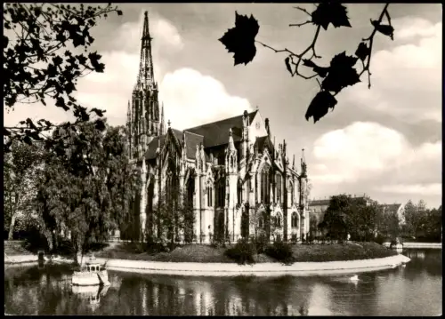 Ansichtskarte Stuttgart Partie an der Kirche Johanniskirche 1965