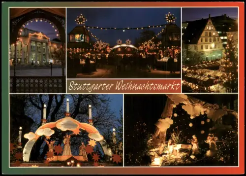 Ansichtskarte Stuttgart Stuttgarter Weihnachtsmarkt (Mehrbildkarte) 2000
