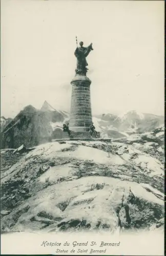 Grand-Saint-Bernard Hospice - Statue de Saint Bernard, Wanderer 1912