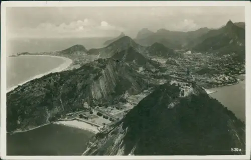 Postcard Rio de Janeiro vom Zuckerhut 1934  gel. Seepost Hamburg Südamerika