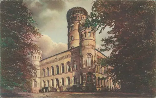 Binz (Rügen) Jagdschloss Granitz Eingang Kutsche Stimmungsbild 1912