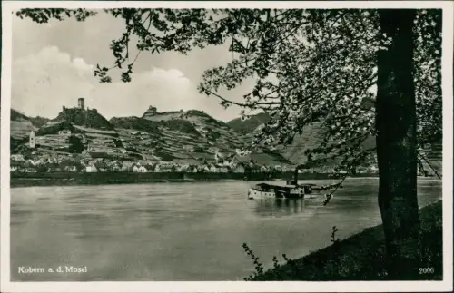 Ansichtskarte Kobern-Gondorf Stadt Mosel Dampfer 1952  Frankatur Kriegsgefangene