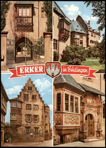 Ansichtskarte Büdingen Mehrbildkarte mit Erker Ansichten Hausfassaden 1984