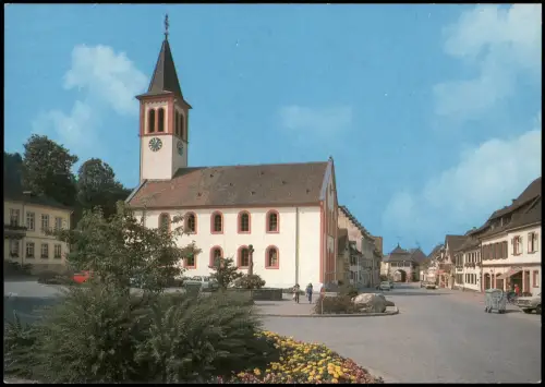 Ansichtskarte Sulzburg Bergbaumuseum, Ortsansicht, Kirche 1987