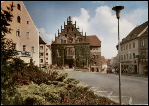 Ansichtskarte Sulzbach-Rosenberg Rathaus Straßen Partie an der Apotheke 1960