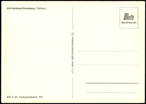Ansichtskarte Sulzbach-Rosenberg Rathaus Straßen Partie an der Apotheke 1960