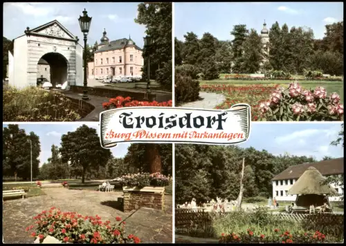 Ansichtskarte Troisdorf Mehrbildkarte Burg Wissem mit Parkanlagen 1971