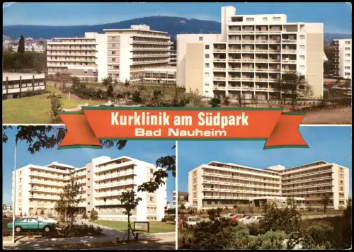 Ansichtskarte Bad Nauheim Mehrbildkarte Kurklinik am Südpark 1980