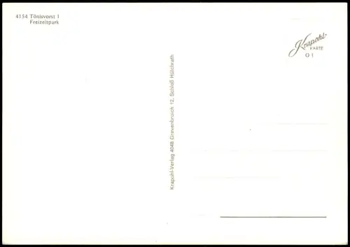 Ansichtskarte Tönisvorst Freizeitpark 1975