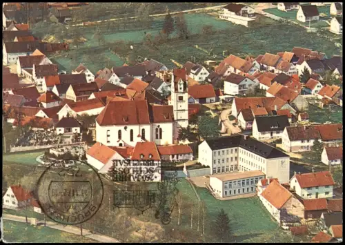 Ansichtskarte Günzburg Luftbild Scheppach 1972
