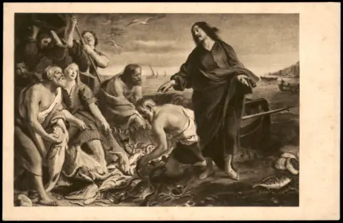 La Pêche miraculeuse (Der wunderbare Fischzug) - Gaspar de Crayer, Jesus 1917